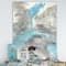 Designart - Watercolor Minimal Blue Tones II - Mid-Century Modern Canvas Artwork